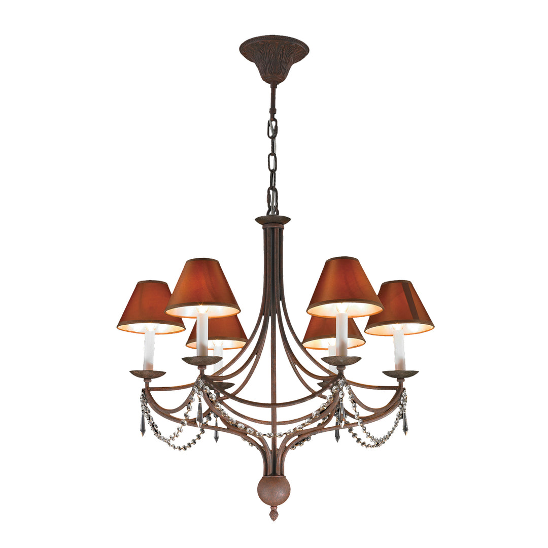 Worldwide Venice W83379F27 Chandelier Light - Flemish Brass