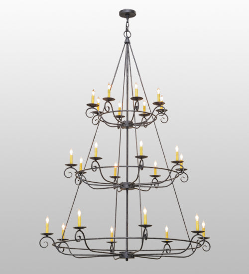 2nd Avenue Estrella 01.0823.60.DAMP Chandelier Light - Antiq.Ue Iron Gate