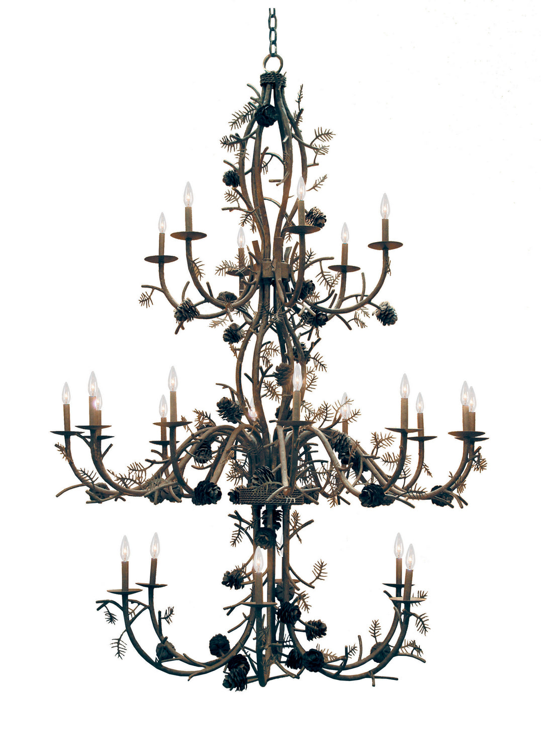 2nd Avenue Pinecone 01.0833.60 Chandelier Light - Chestnut