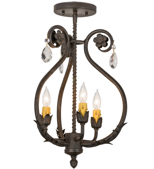 Antonia 3-Light Crystals Chandelier