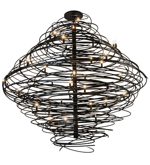 2nd Avenue Cyclone 01.0995.73.BKSL Chandelier Light - Black/Silver Overspray