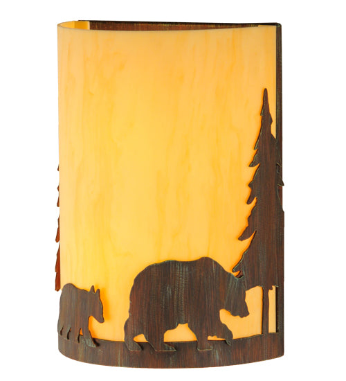 2nd Avenue Pine Tree and Bear 04.0975.10 Wall Sconce Light - Old Red Barn