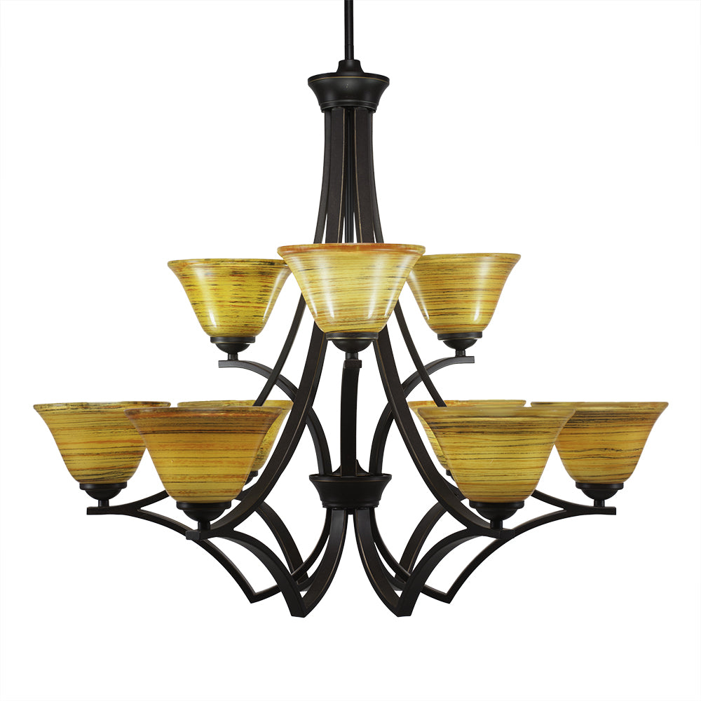 Toltec Zilo 569-dg-454 Chandelier Light - Dark Granite
