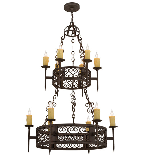 2nd Avenue Toscano 05.0747.36.2TR Chandelier Light - Gilded Tobacco