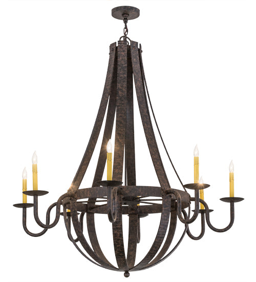 2nd Avenue Barrel Stave 202256-3 Chandelier Light - Coffee Bean