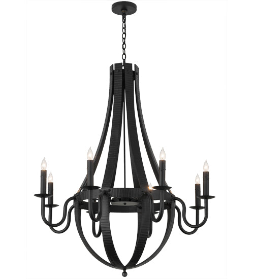 2nd Avenue Barrel Stave 203287-4 Chandelier Light - Costello Black