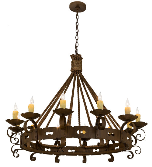 2nd Avenue Goulaine Corde 217615-5 Chandelier Light - Rustic Iron