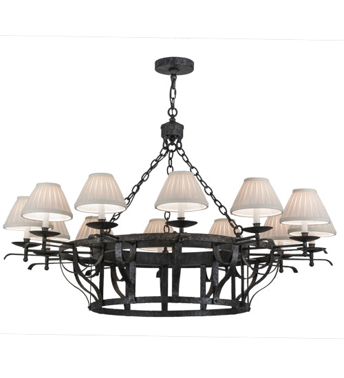 2nd Avenue Ethel 61664-6 Chandelier Light - Antique Iron Gate