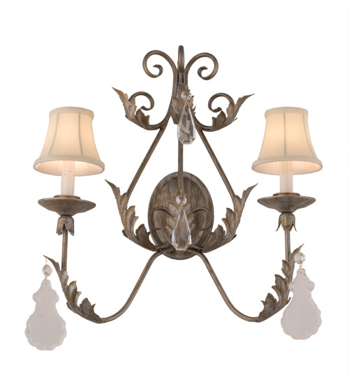 2nd Avenue French Elegance 75400.2.X.S Wall Sconce Light - Antique Silver