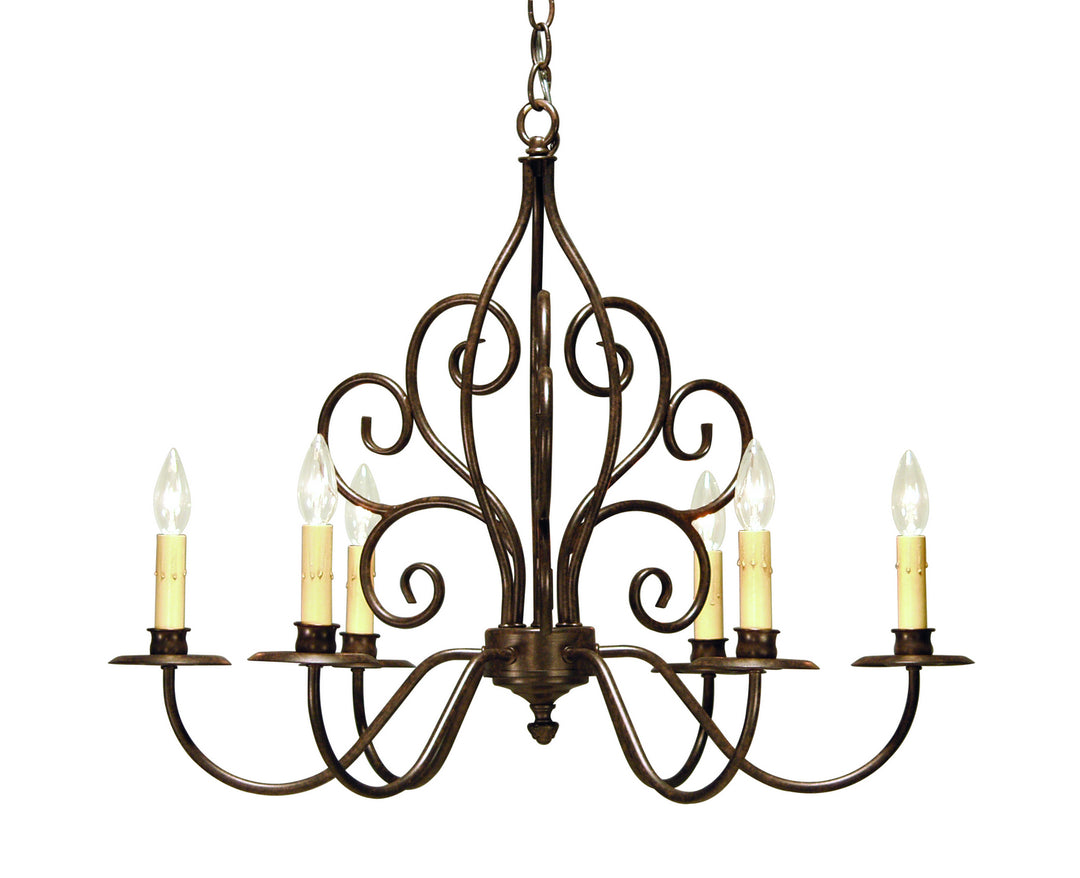 2nd Avenue Eve 8008.28.ES Chandelier Light - Rustic Iron