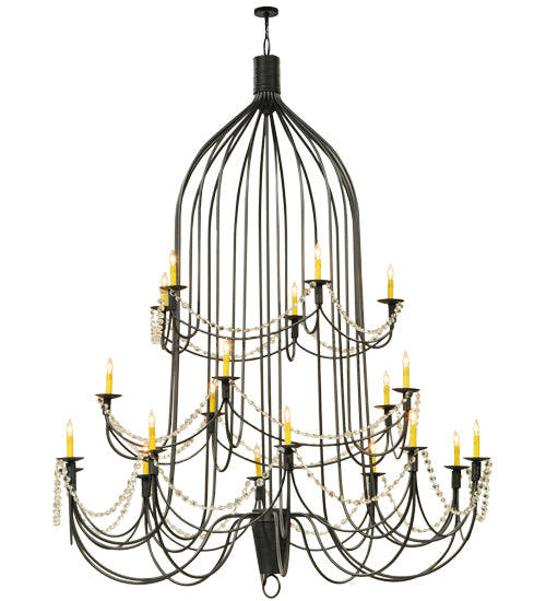 2nd Avenue Bell 87064.72.3TR.X Chandelier Light - Wrought Iron