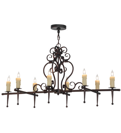 48 in. L Monica 8-Light Oblong Chandelier