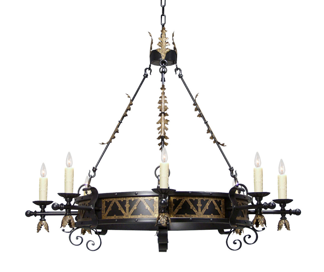 2nd Avenue Filomena 871031.48 Chandelier Light - Blackwash W/Gold Accents