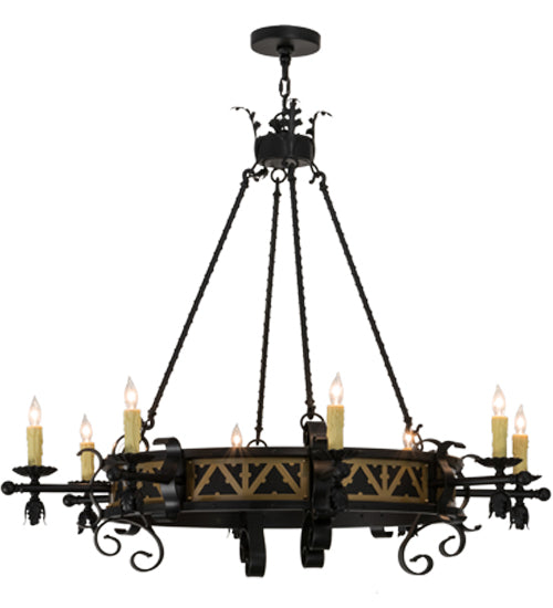 2nd Avenue Filomena 871031.48.MOD Chandelier Light - Blackwash/W Gold Accents