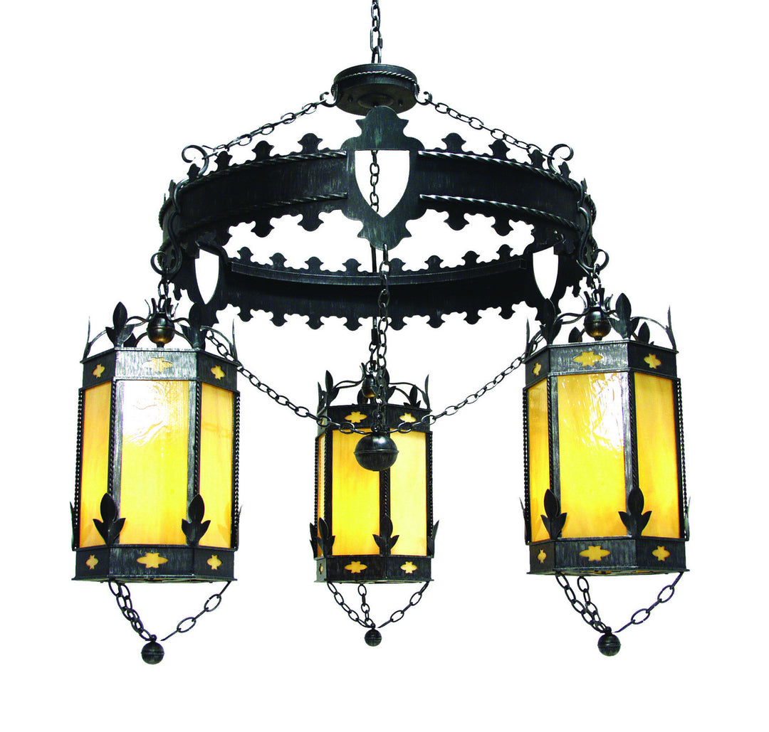 2nd Avenue Valhalla 871232.54.3LT Chandelier Light - Blackwash