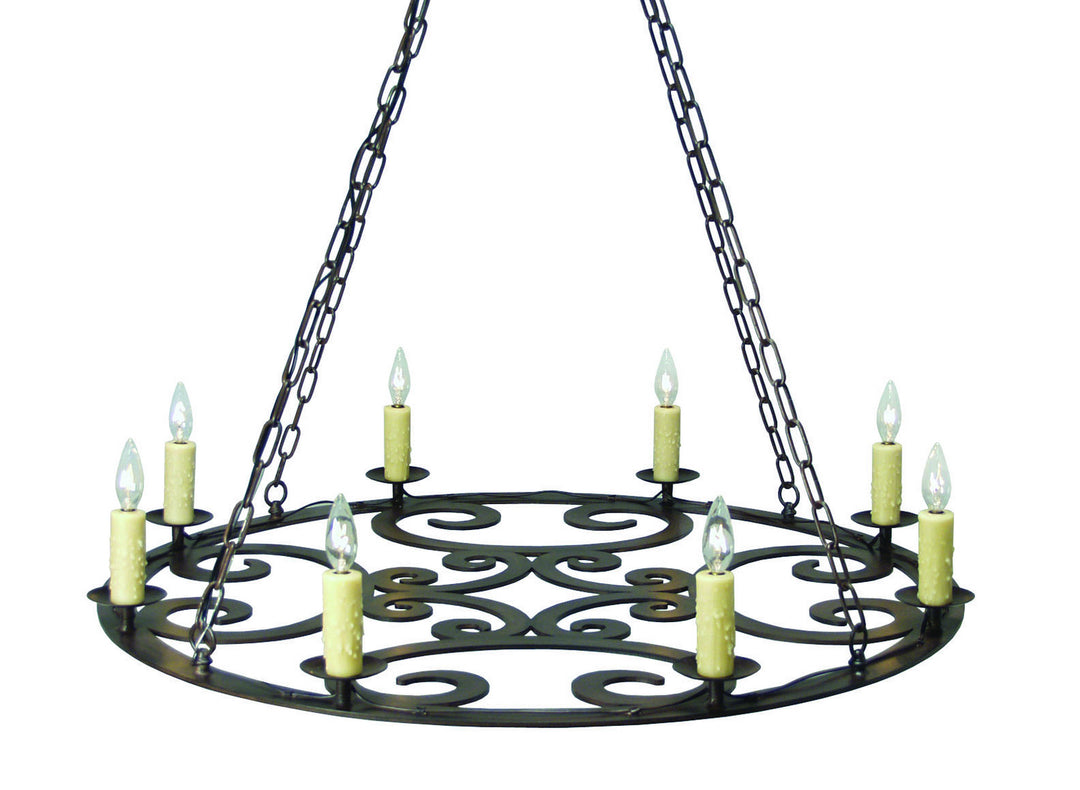 2nd Avenue Ashley 87335.42 Chandelier Light - Rustic Iron