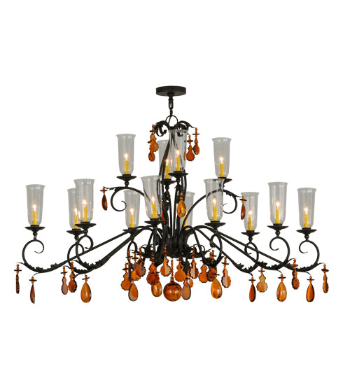 2nd Avenue Windsor 87636.60.AMX Chandelier Light - Chestnut