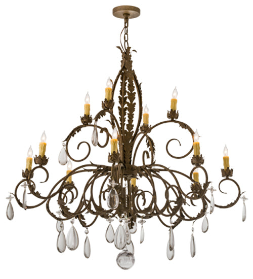 New Country French 12-Light Chandelier
