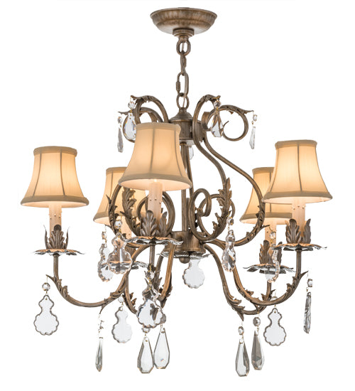 Meyda Tiffany Lighting 167681 Chantilly Five Light Chandelier Chandelier Bronze/Dark