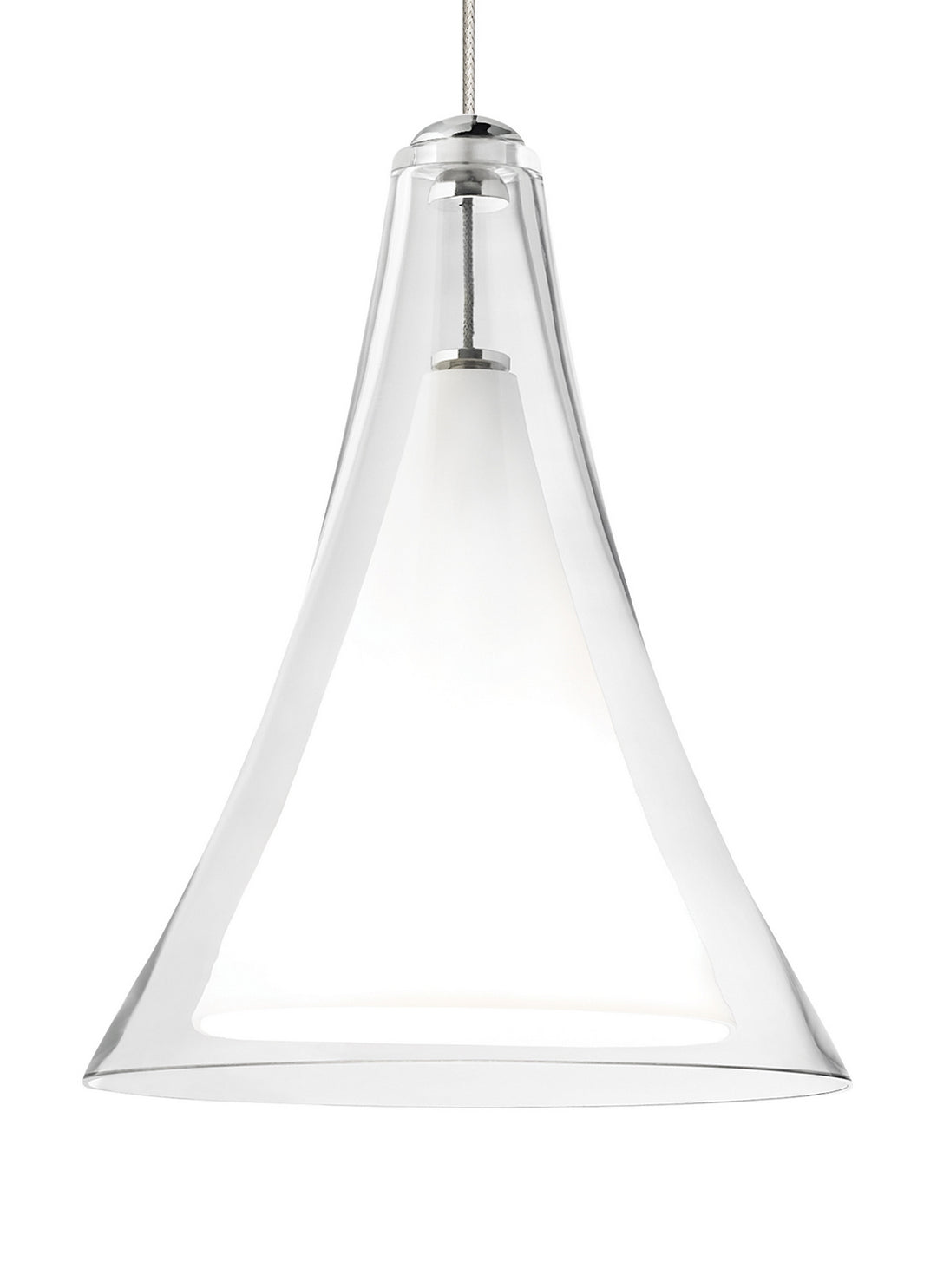Visual Comfort Modern 700FJMLPCC Melrose Ii One Light Pendant Track Light Chrome