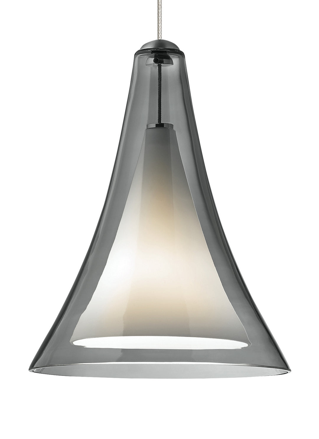 Visual Comfort Modern 700FJMLPKS Melrose Ii One Light Pendant Track Light Pewter, Nickel, Silver