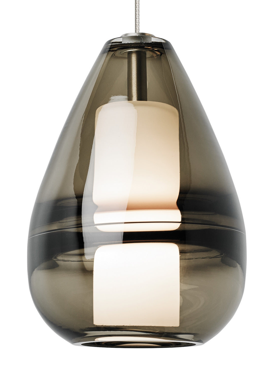 Visual Comfort Modern 700KLELAKS Ella One Light Pendant Track Light Pewter, Nickel, Silver