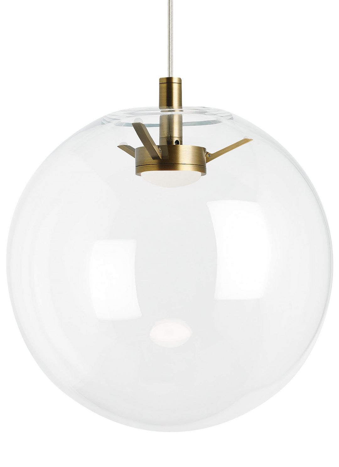 Visual Comfort Modern 700TDPLNPCR-LEDWD Palona Led Pendant Track Light Brass - Antique