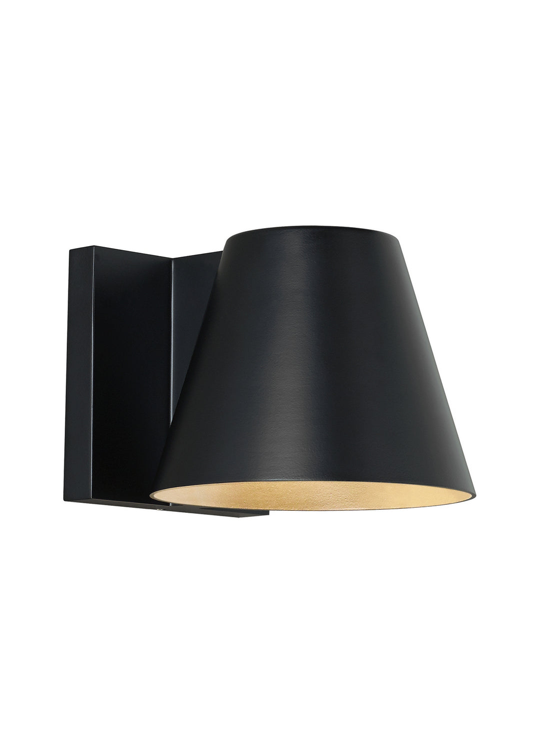 Visual Comfort Modern 700WSBOW4B-LED830-277 Bowman Led Outdoor Wall Mount Outdoor Black