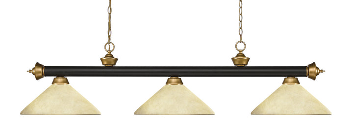 Z-Lite Riviera 200-3BRZ+SG-AGM14 Pendant Light - Bronze / Satin Gold
