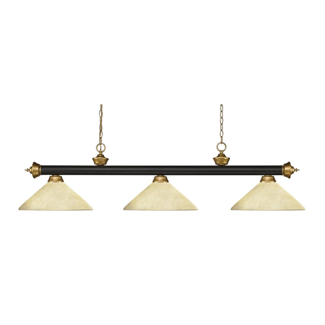 Z-Lite Riviera 200-3BRZ+SG-AGM14 Pendant Light - Bronze / Satin Gold
