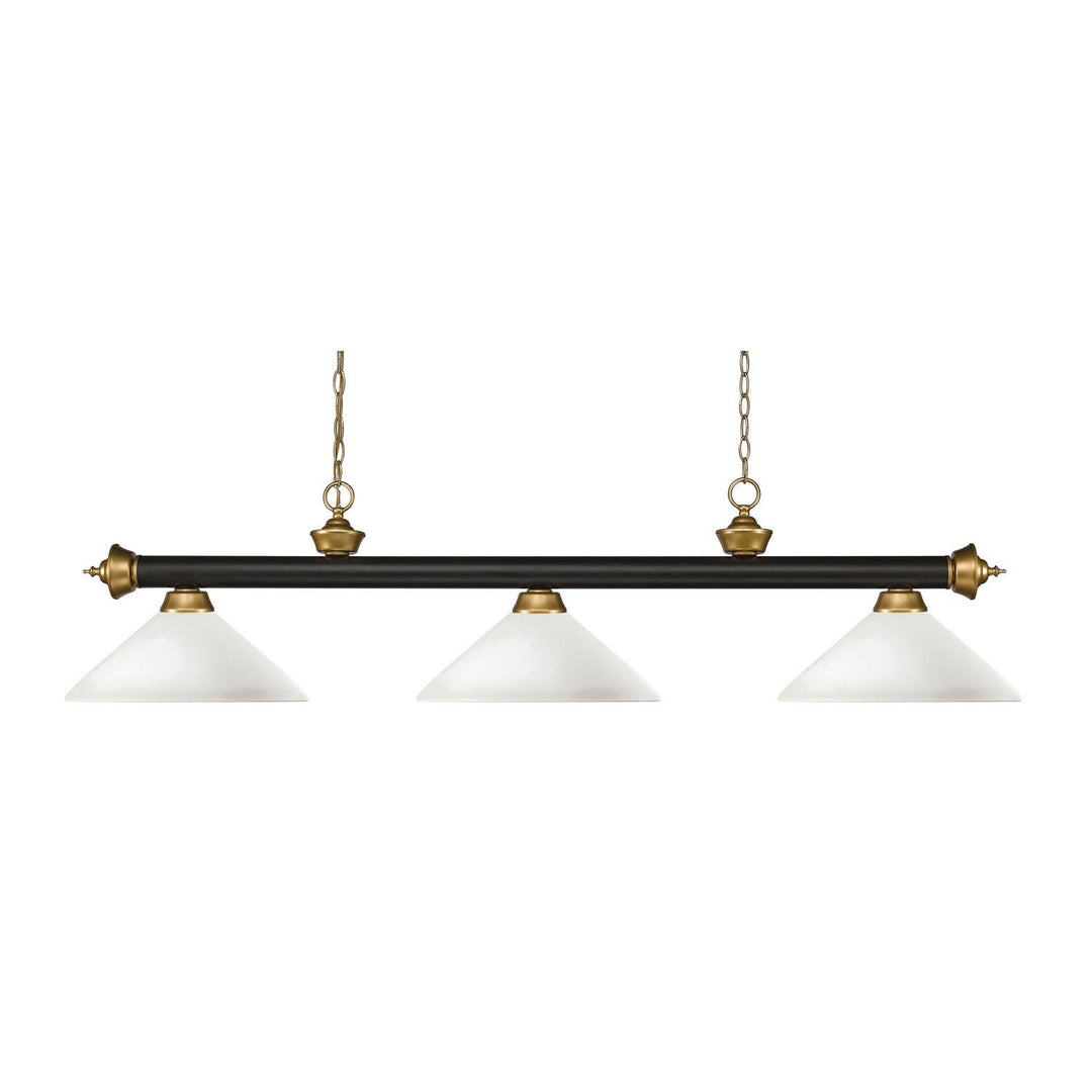 Z-Lite Riviera 200-3BRZ+SG-AMO14 Pendant Light - Bronze / Satin Gold