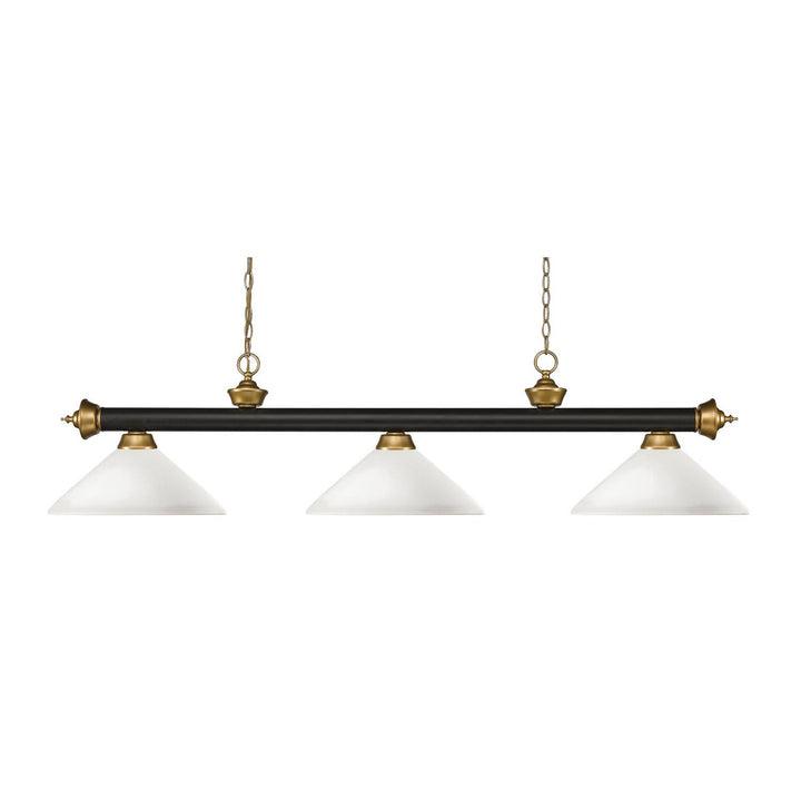Z-Lite Riviera 200-3BRZ+SG-AMO14 Pendant Light - Bronze / Satin Gold