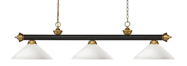 Z-Lite Riviera 200-3BRZ+SG-AMO14 Pendant Light - Bronze / Satin Gold