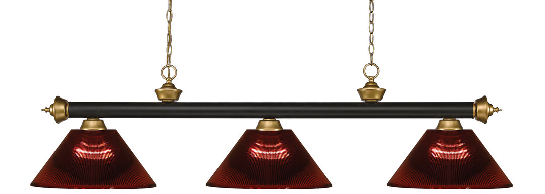 Z-Lite Riviera 200-3BRZ+SG-ARBG Pendant Light - Bronze / Satin Gold
