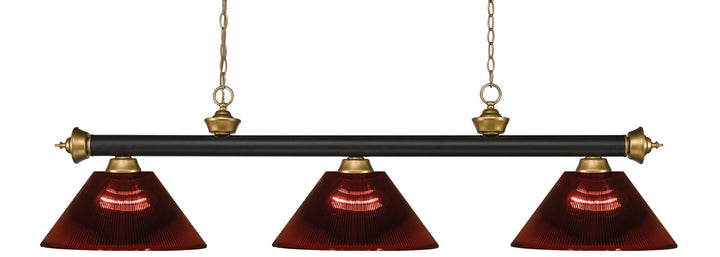 Z-Lite Riviera 200-3BRZ+SG-ARBG Pendant Light - Bronze / Satin Gold