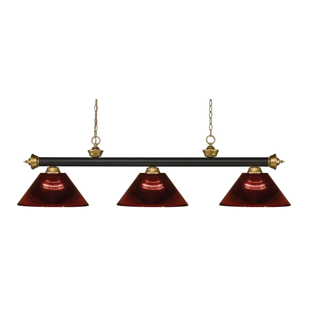 Z-Lite Riviera 200-3BRZ+SG-ARBG Pendant Light - Bronze / Satin Gold