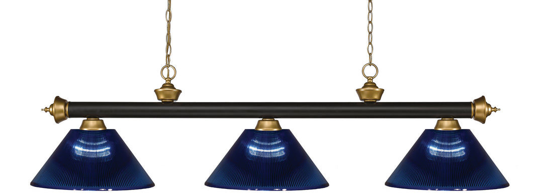 Z-Lite Riviera 200-3BRZ+SG-ARDB Pendant Light - Bronze / Satin Gold