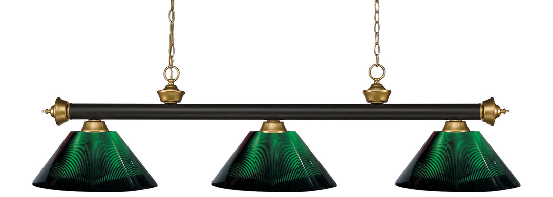 Z-Lite Riviera 200-3BRZ+SG-ARG Pendant Light - Bronze / Satin Gold