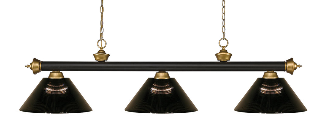 Z-Lite Riviera 200-3BRZ+SG-ARS Pendant Light - Bronze / Satin Gold