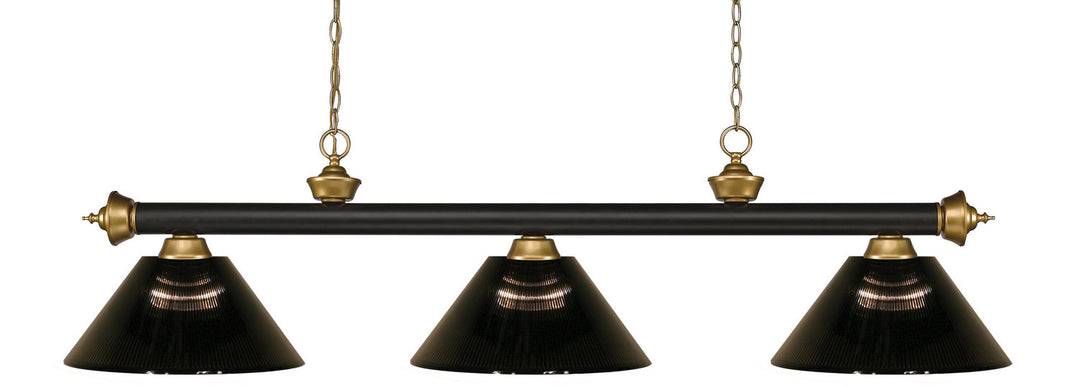 Z-Lite Riviera 200-3BRZ+SG-ARS Pendant Light - Bronze / Satin Gold