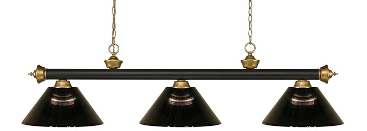 Z-Lite Riviera 200-3BRZ+SG-ARS Pendant Light - Bronze / Satin Gold