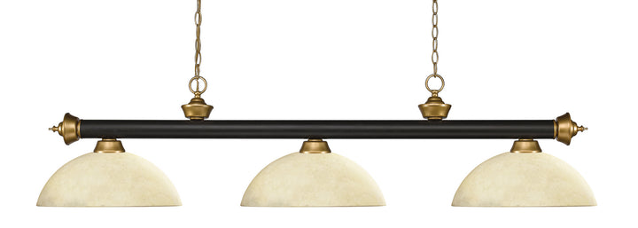 Z-Lite Riviera 200-3BRZ+SG-DGM14 Pendant Light - Bronze / Satin Gold