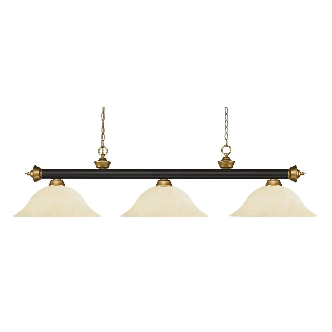 Z-Lite Riviera 200-3BRZ+SG-GM16 Pendant Light - Bronze / Satin Gold