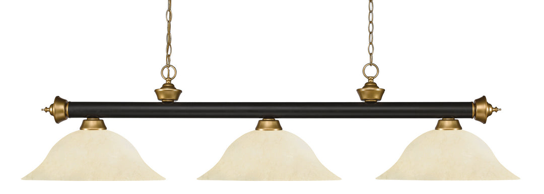 Z-Lite Riviera 200-3BRZ+SG-GM16 Pendant Light - Bronze / Satin Gold