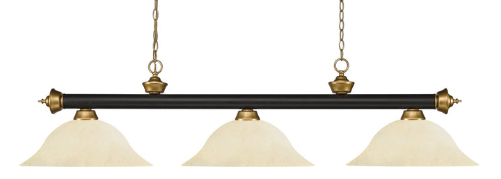 Z-Lite Riviera 200-3BRZ+SG-GM16 Pendant Light - Bronze / Satin Gold