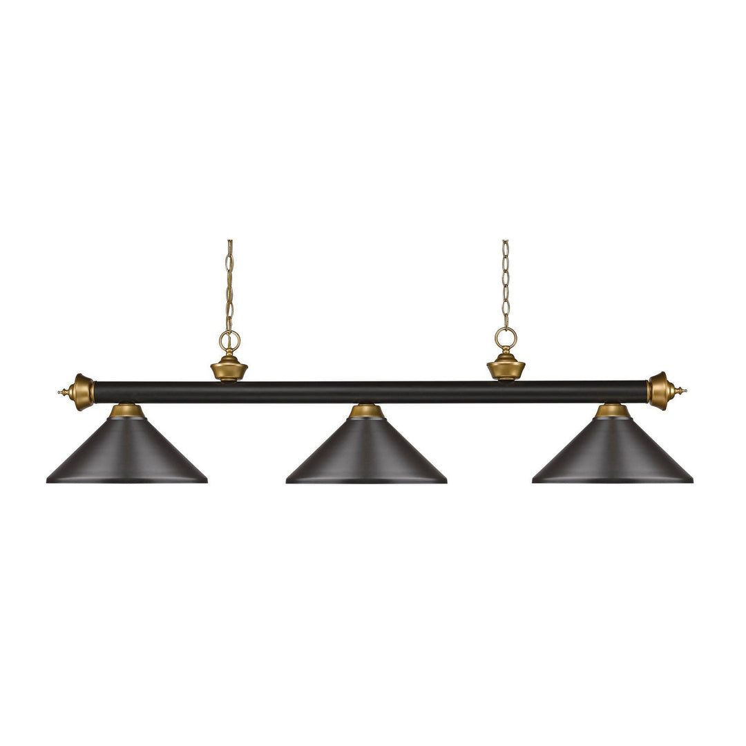 Z-Lite Riviera 200-3BRZ+SG-MBRZ Pendant Light - Bronze / Satin Gold