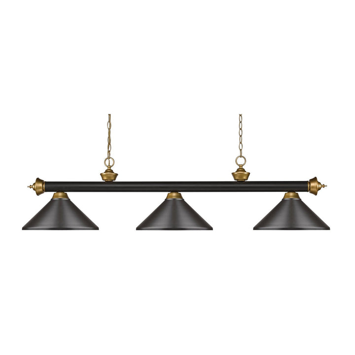 Z-Lite Riviera 200-3BRZ+SG-MBRZ Pendant Light - Bronze / Satin Gold