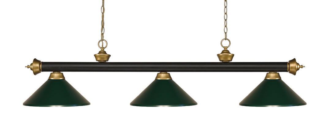 Z-Lite Riviera 200-3BRZ+SG-MDG Pendant Light - Bronze / Satin Gold