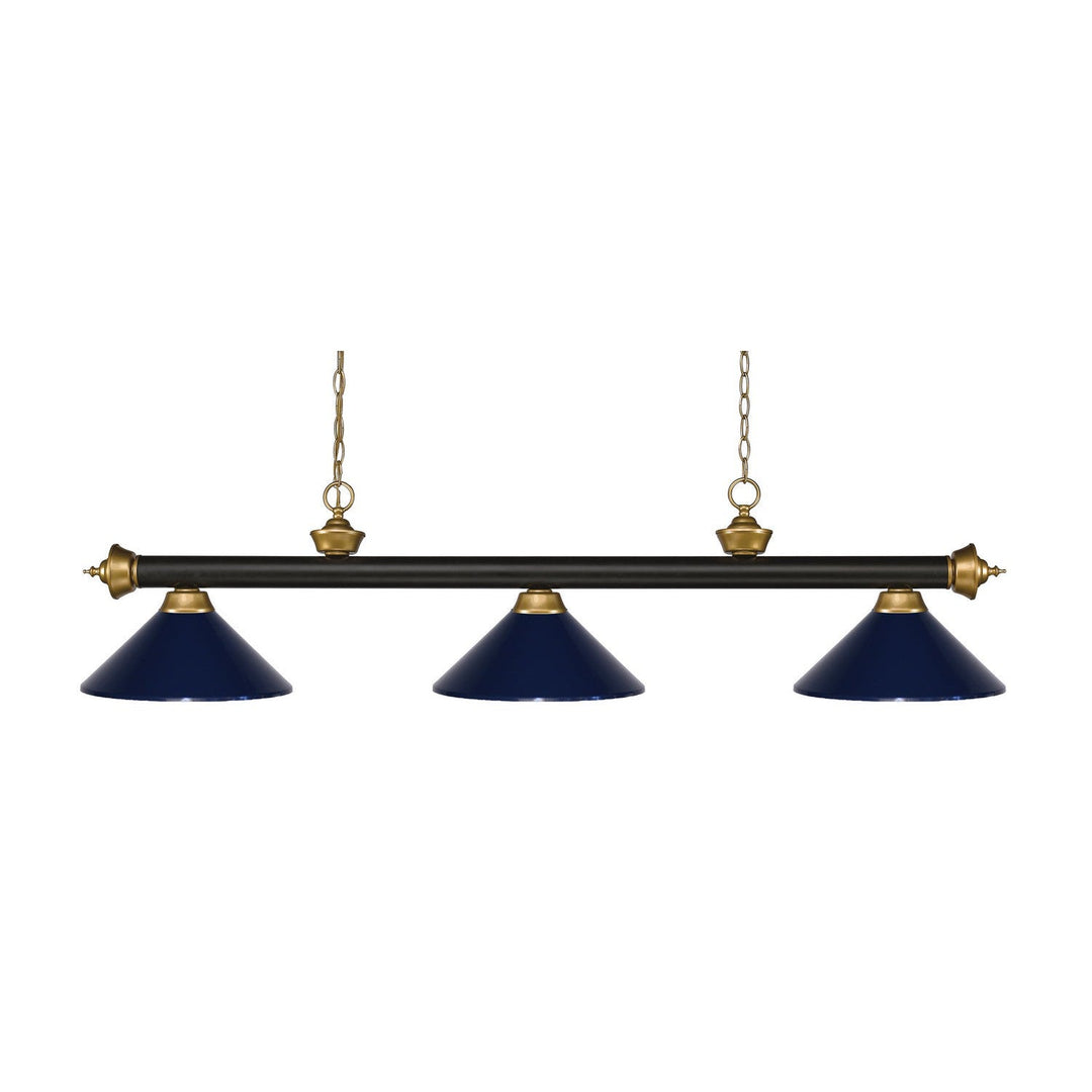Z-Lite Riviera 200-3BRZ+SG-MNB Pendant Light - Bronze / Satin Gold