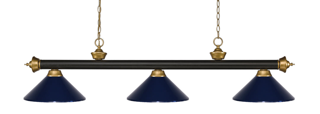 Z-Lite Riviera 200-3BRZ+SG-MNB Pendant Light - Bronze / Satin Gold
